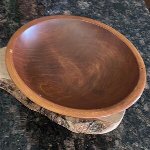 Vintage Munising 10" Wooden Bowl